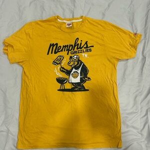 HOMAGE Yellow Memphis Grizzlies BBQ T-Shirt
